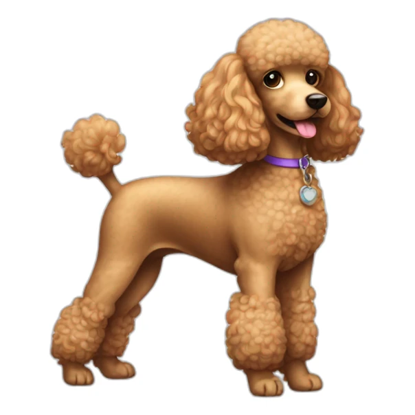 Dog Standart Poodle full body sticker