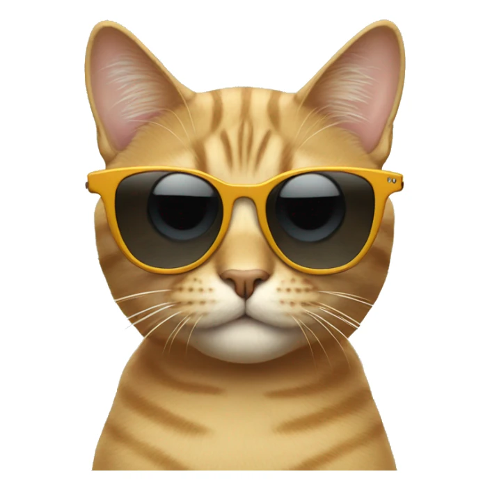 cat with sunglasses  sticker