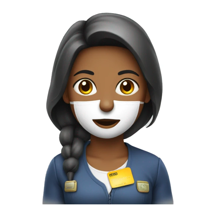 Pay with card  girl sticker