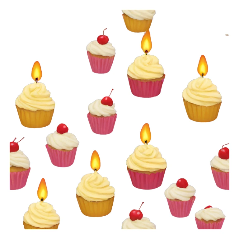 Cupcake candle sticker
