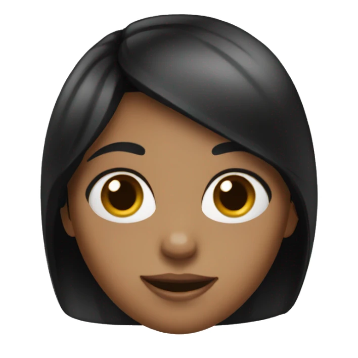 Girl with cherry black hair sticker