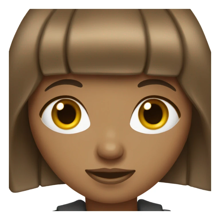  brown haired girl with a fringe sticker