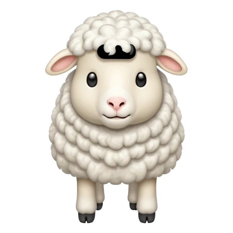 High resolution of A  full body sheep sticker