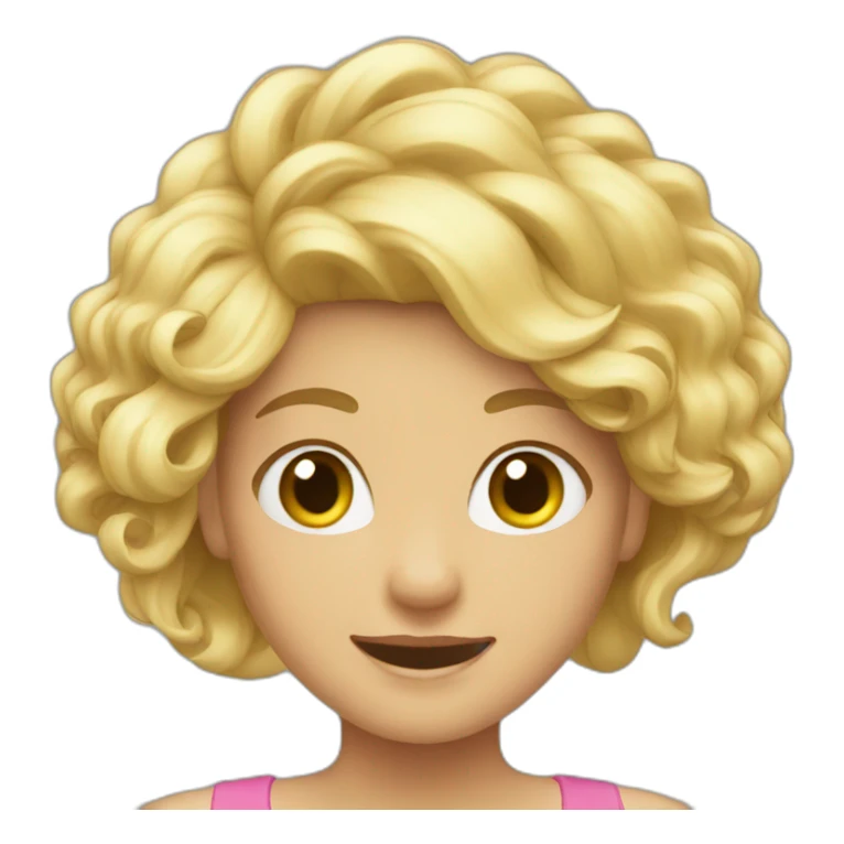 blonde girl hair shaking sticker