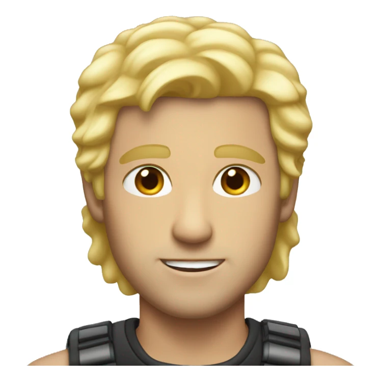 a confident white man blond hair sticker