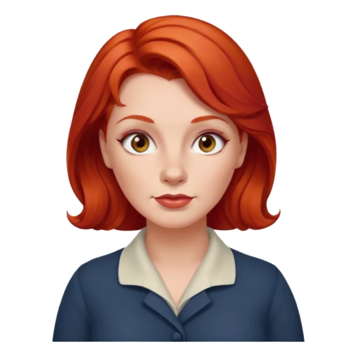 Heavy set mid 50's red hair women sticker