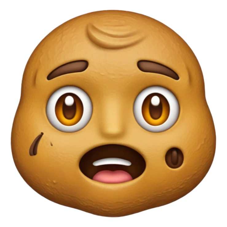 shit emoji with no eyes, nose, mouth sticker