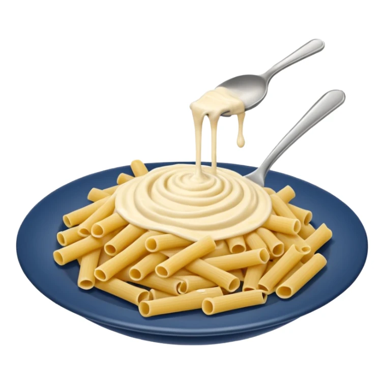 Pasta with cream sauce without Leaves sticker