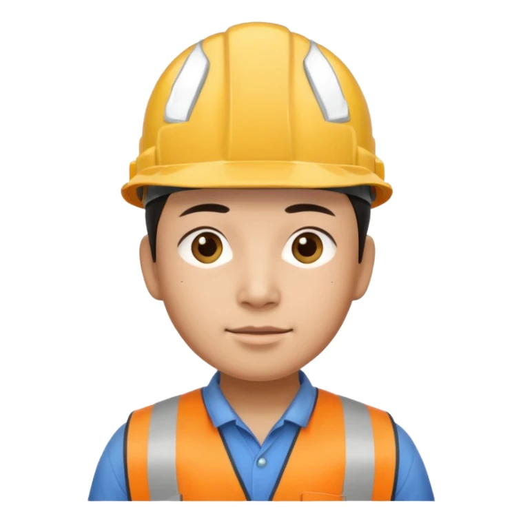 The narrow-eyed Chinese construction worker sticker