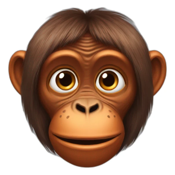 Human female orangutan talking blah blah sticker