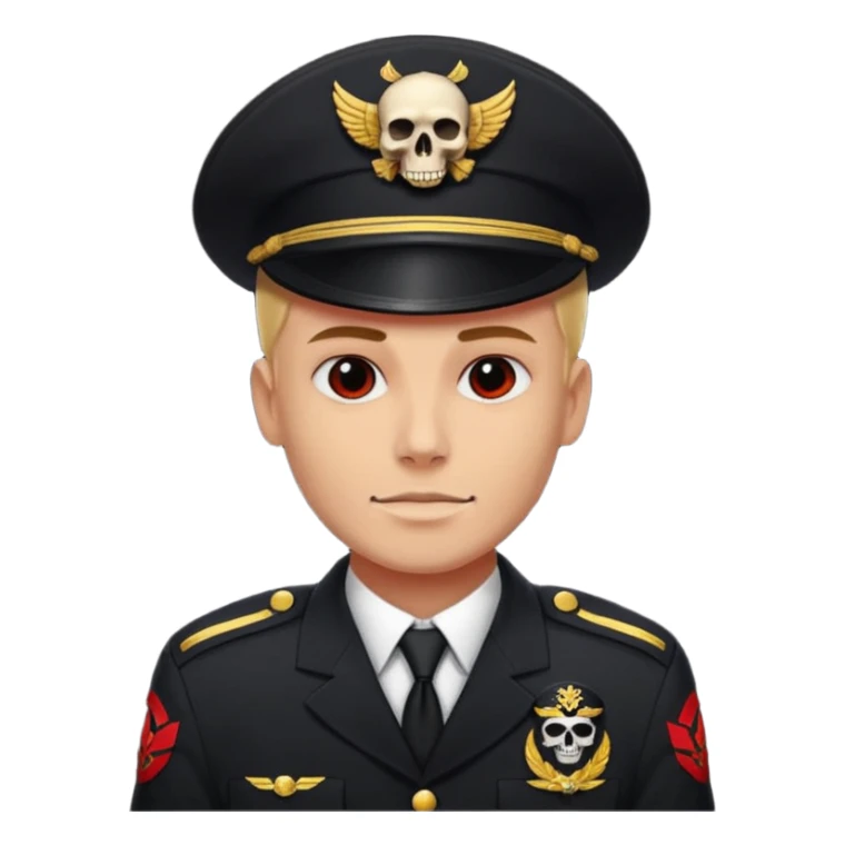 petty officer rank in black and red with a helldiver skull sticker