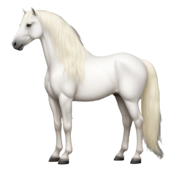 Realistic albino horse full body sticker