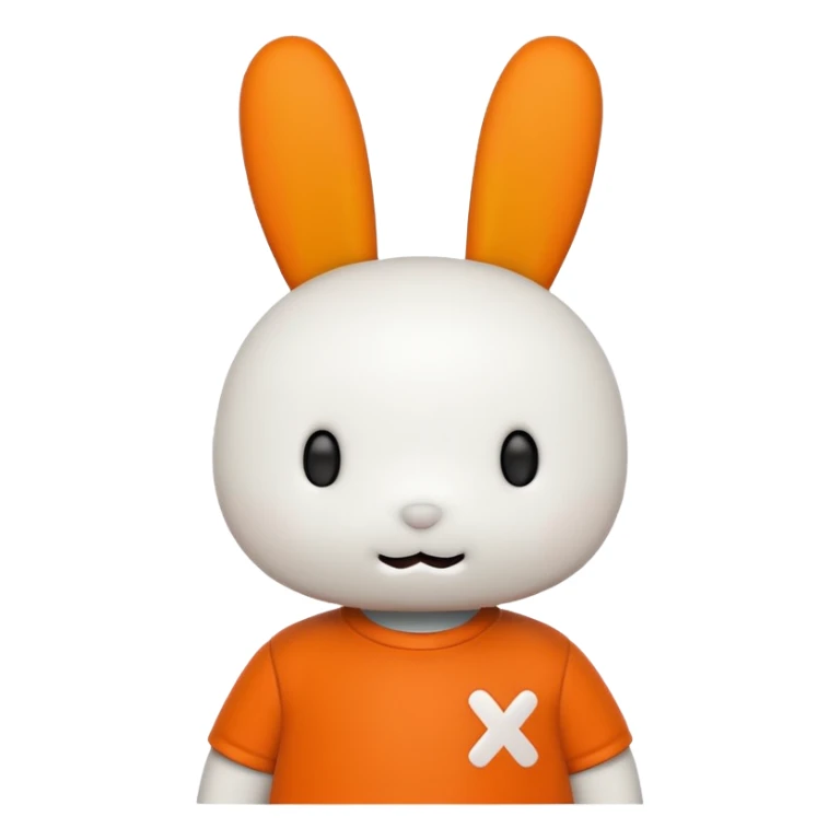 miffy with orange shirt and X for a mouth sticker