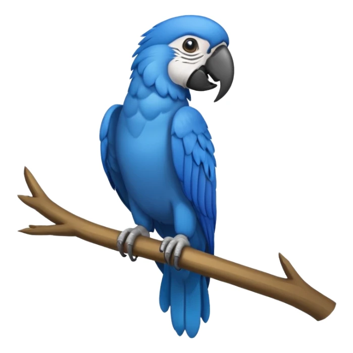 Emoji de arara azul com o corpo dela sticker