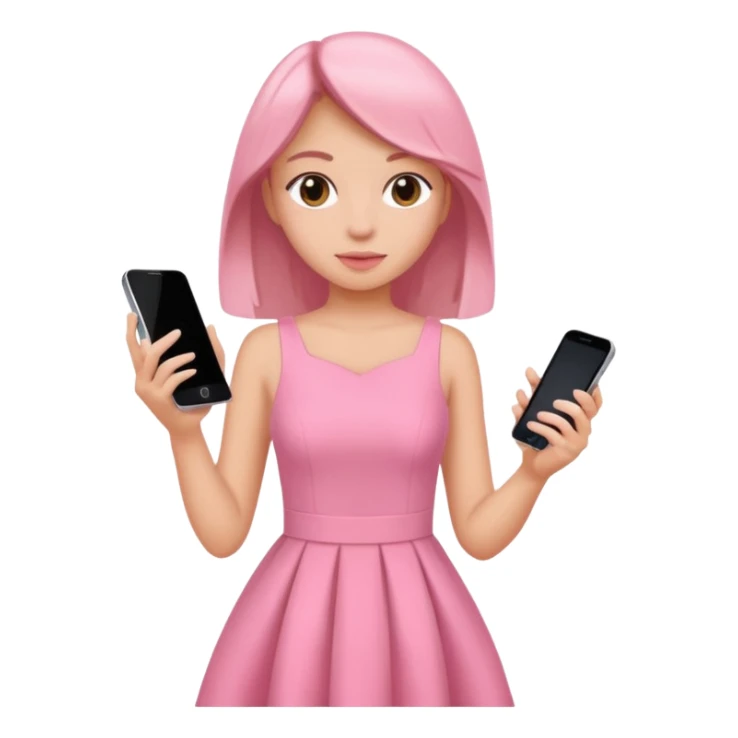 pink dressed girl online shopping  sticker
