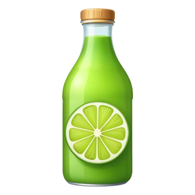 Bottle of lime juice sticker