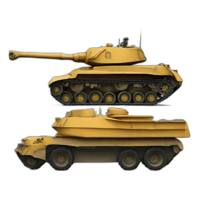 tank being towed by tractor sticker