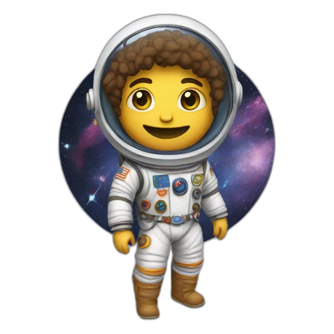 hippie in space sticker