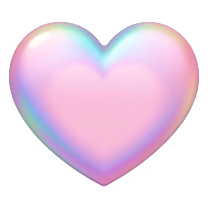 Iridescent pastel pink romantic app icon sticker