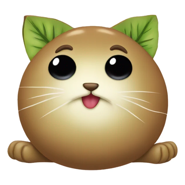 Kiwi fruit cat in love  sticker