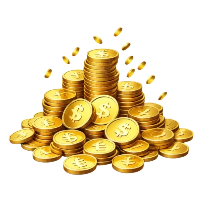 money leverage financial multiplier with coins sticker