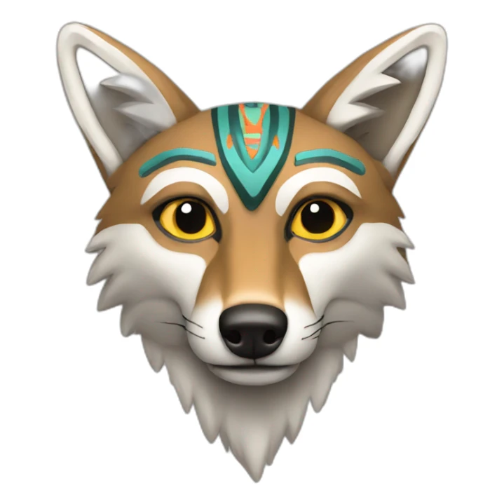 Aztec coyote sticker