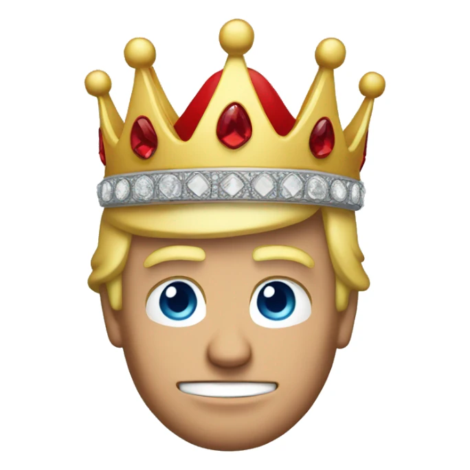 Donald Trump wearing a crown sticker