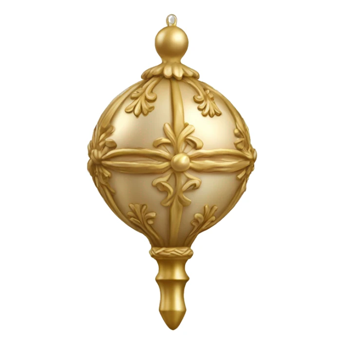 Elegant Christmas finial ornament sticker