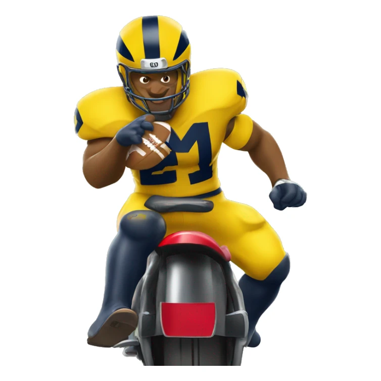 Michigan wolverine riding an Ohio state buckeye sticker
