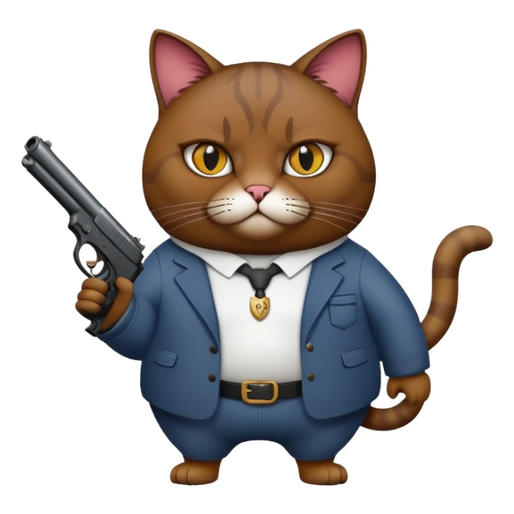 Lesbian fat cat that has a gun and is from the ghetto sticker