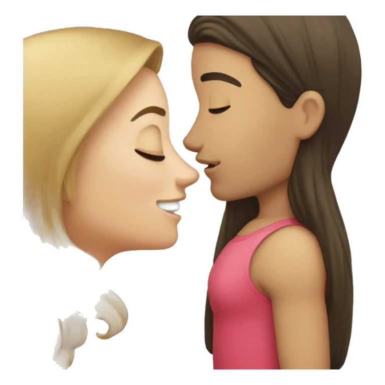 Brunette girl kissing blond man sticker