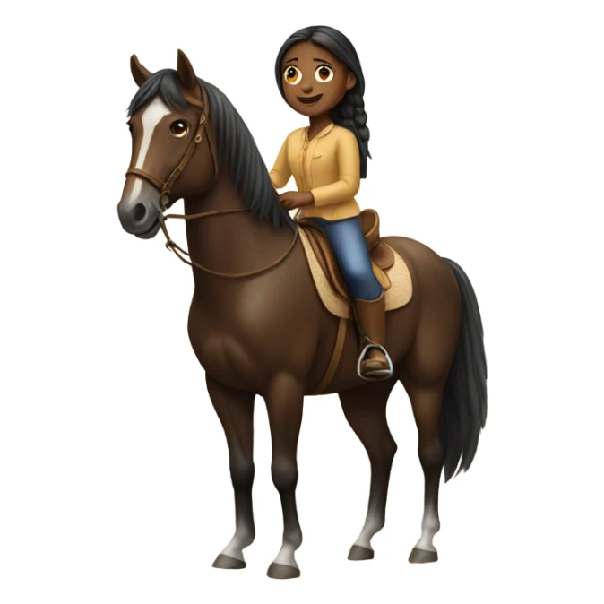 Girl on horse sticker