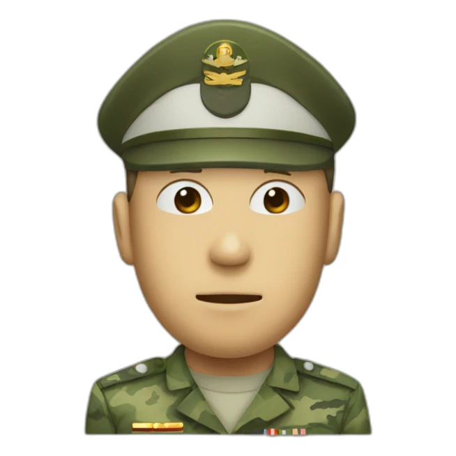 a military Head in a Medical masks sticker