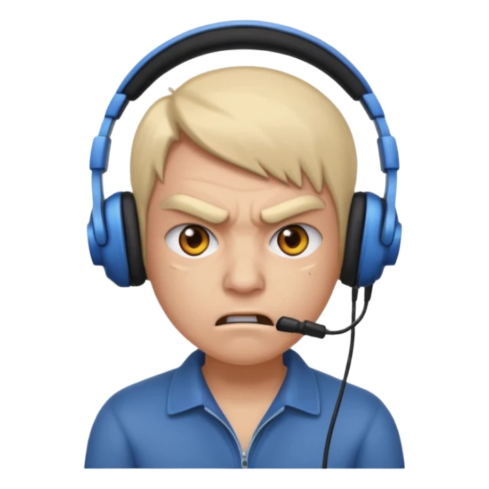 un personage qui rage devant un jeux video sticker