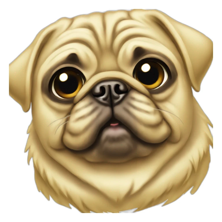 pug gold color meatl sticker