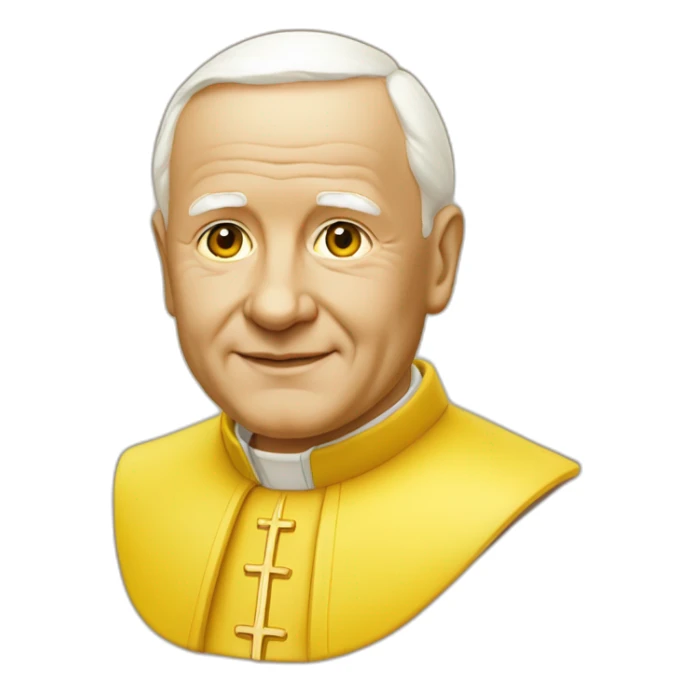 john-paul-ii-skin-color-very-saturated-yellow sticker