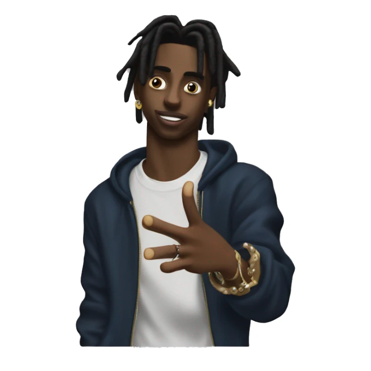 Playboi Carti YVL hand gesture  sticker