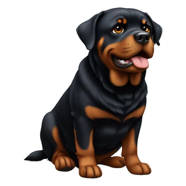 rottweiler wondering face to the side sticker