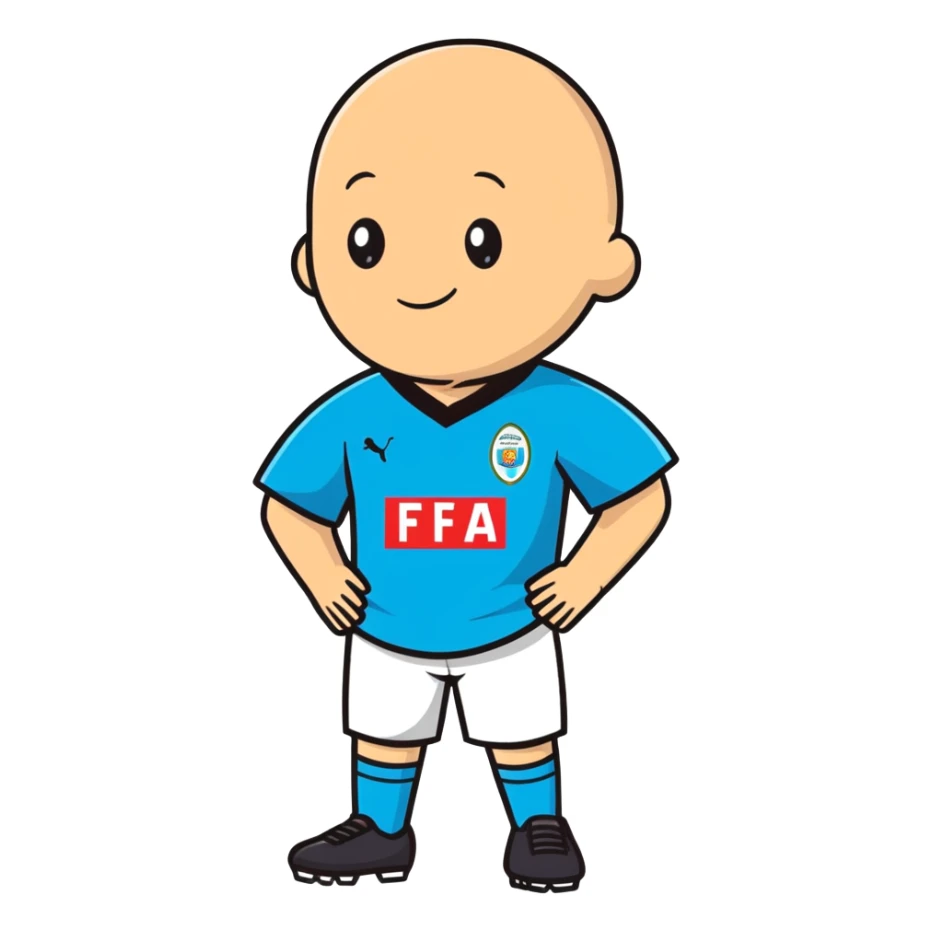 bald man wearing Napoli football jersey sticker
