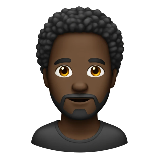 dark skin man with a goatee and afro sticker