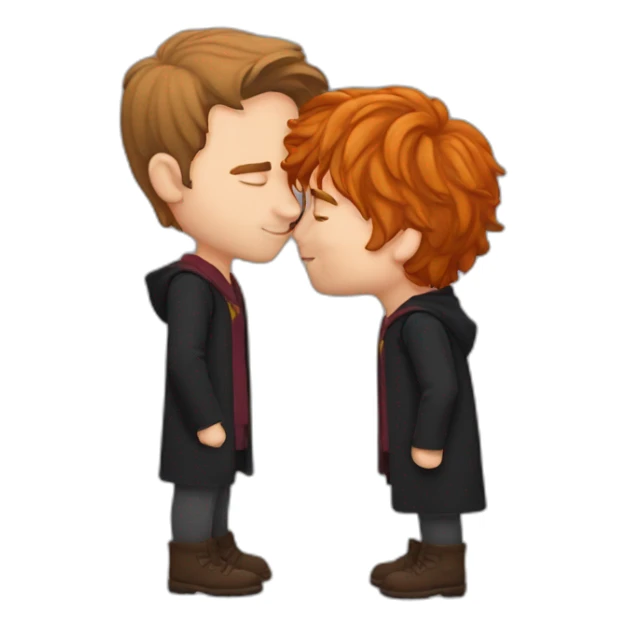 Emoji Harry potter kissing Ron Wesley sticker