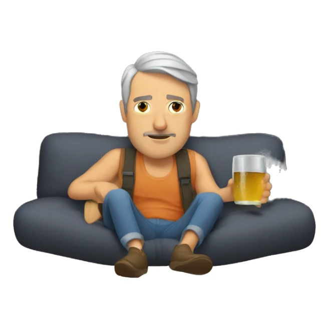a father of 4 daydrinking on the couch sticker