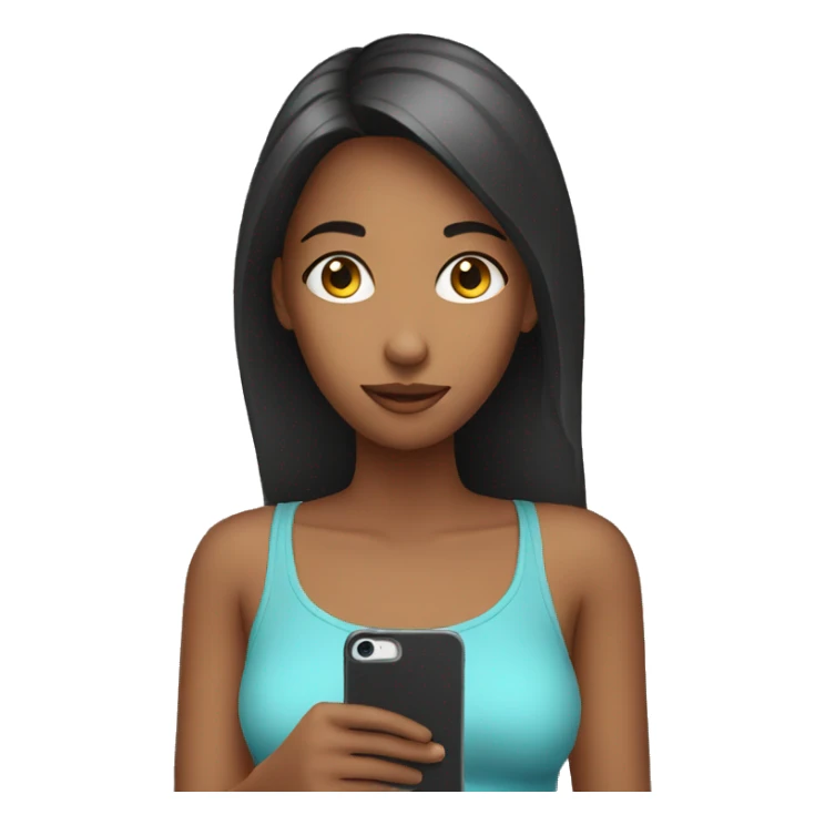 girl looking a phone sticker