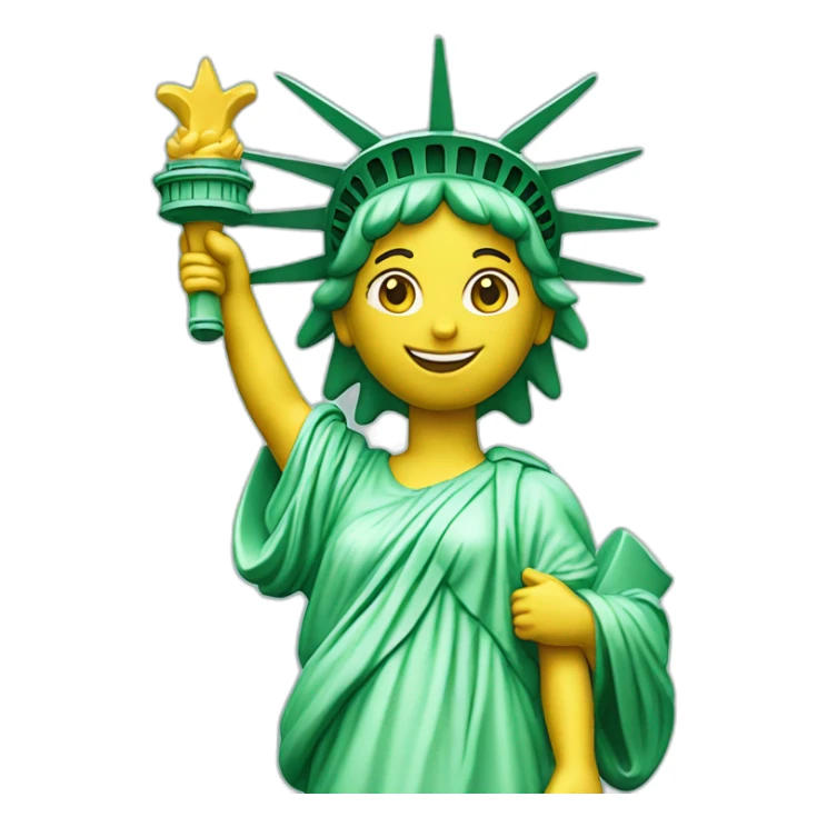 statue of liberty on wave sticker