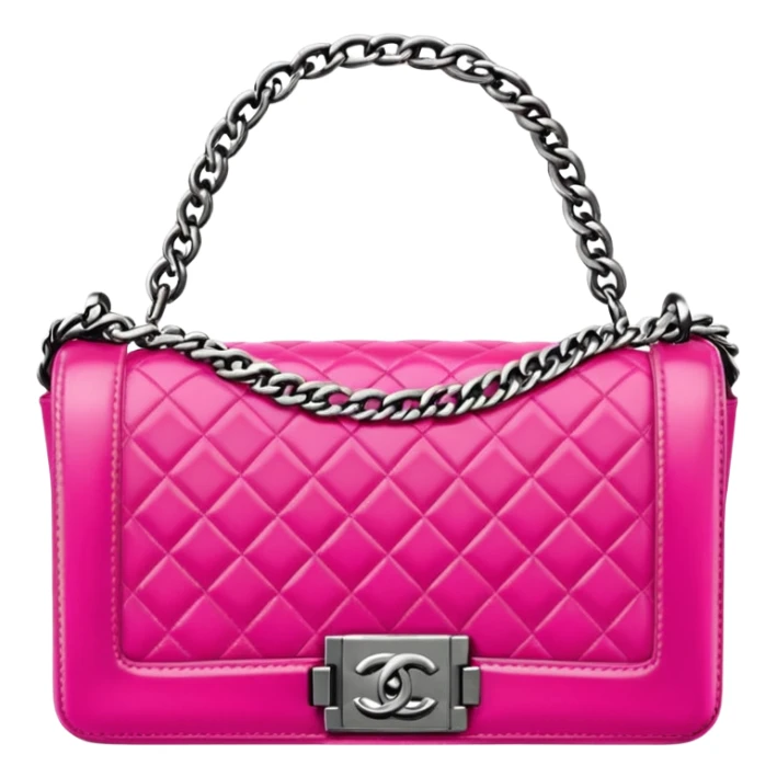bright pink chanel le boy bag sticker