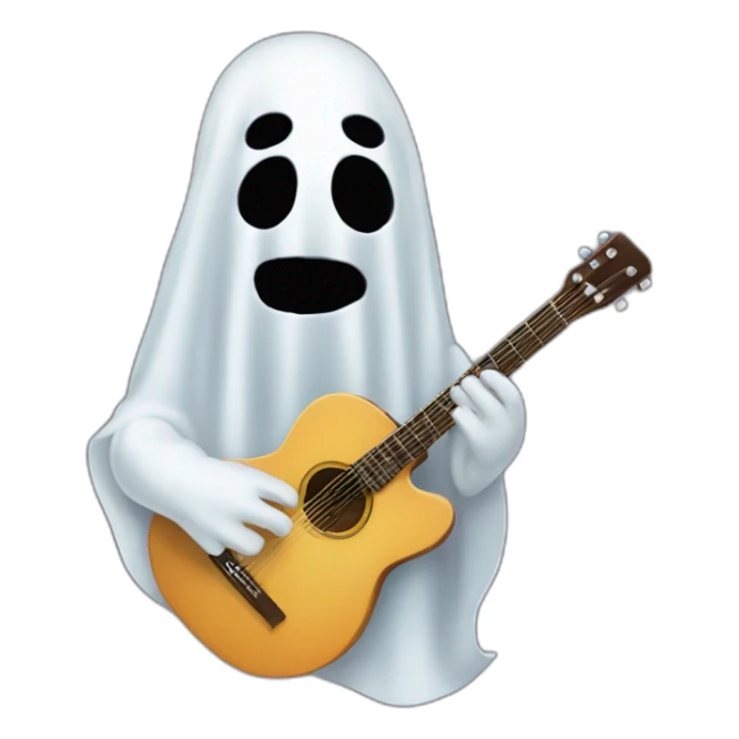 Ghost Latino Musician with guitar sticker
