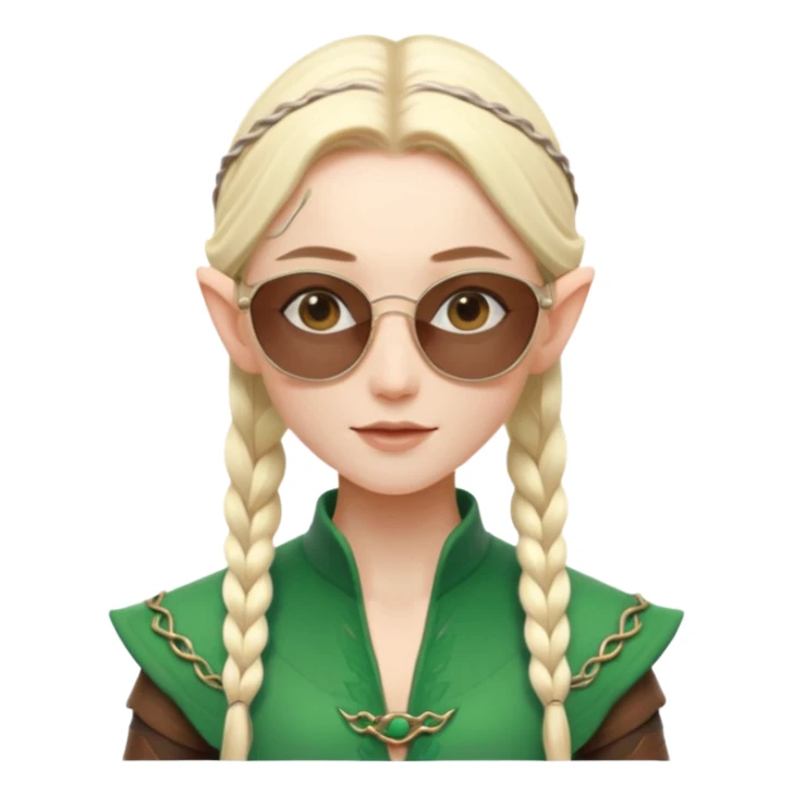 elf female legolas summer wibe sunglasses sticker