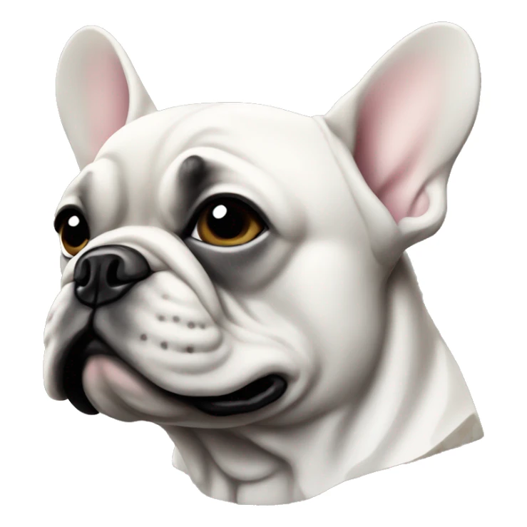 Marble statue of French bulldog sticker