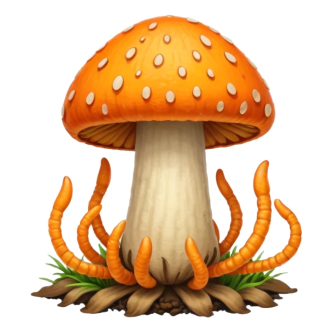 happy mushroom cordyceps sticker