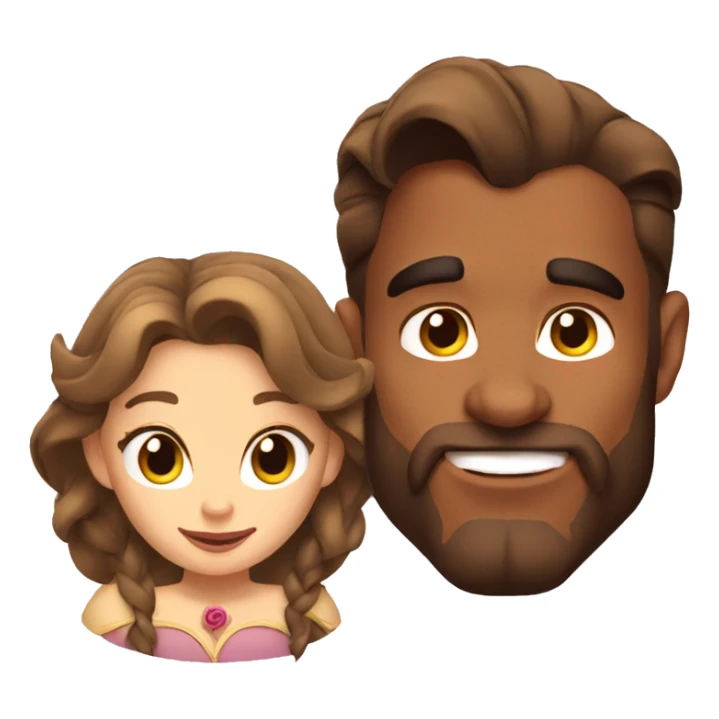 Beauty and the Beast with horns sticker